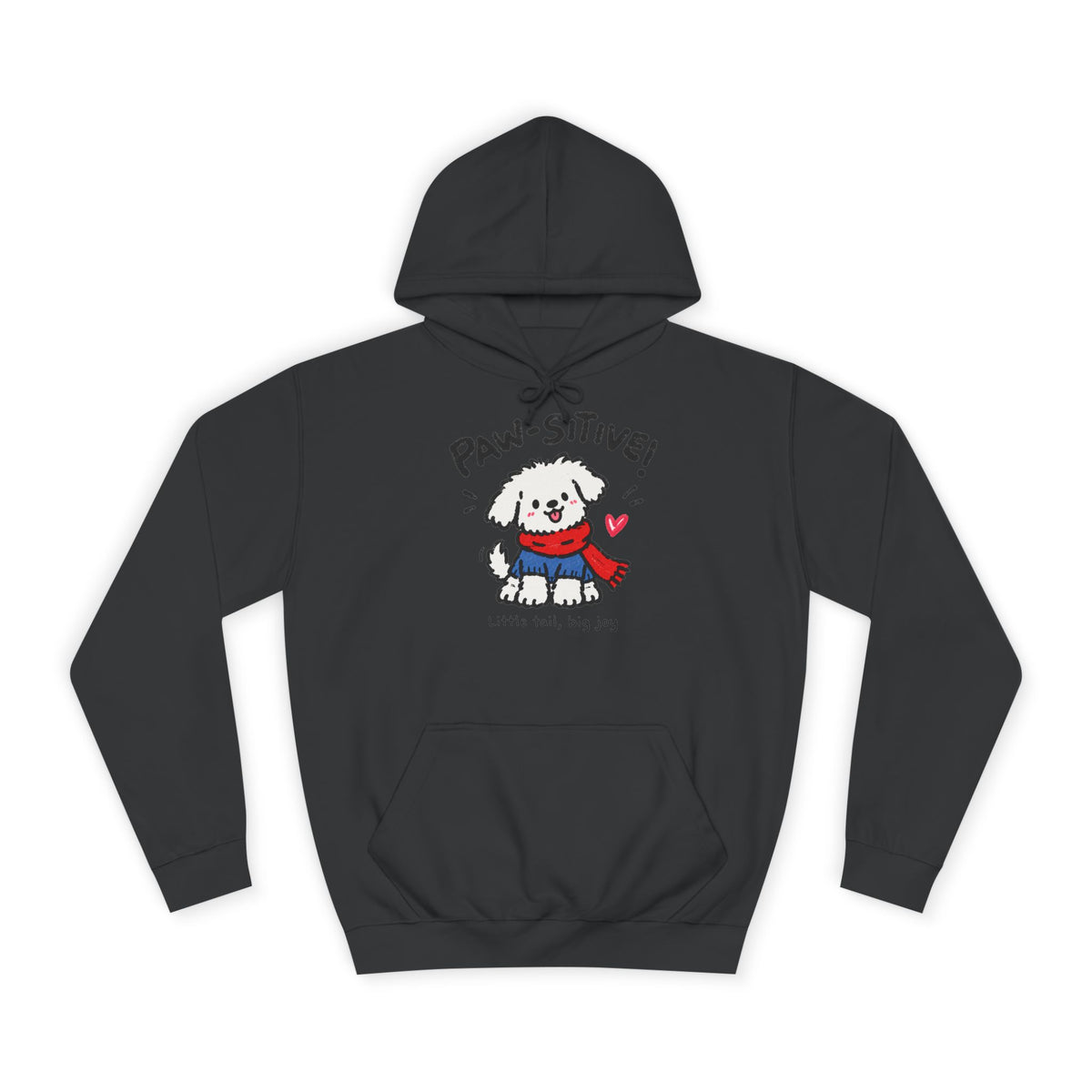 Paw-sitive Puppy Hoodie – "Stay Happy" Cute Dog Graphic Hoodie