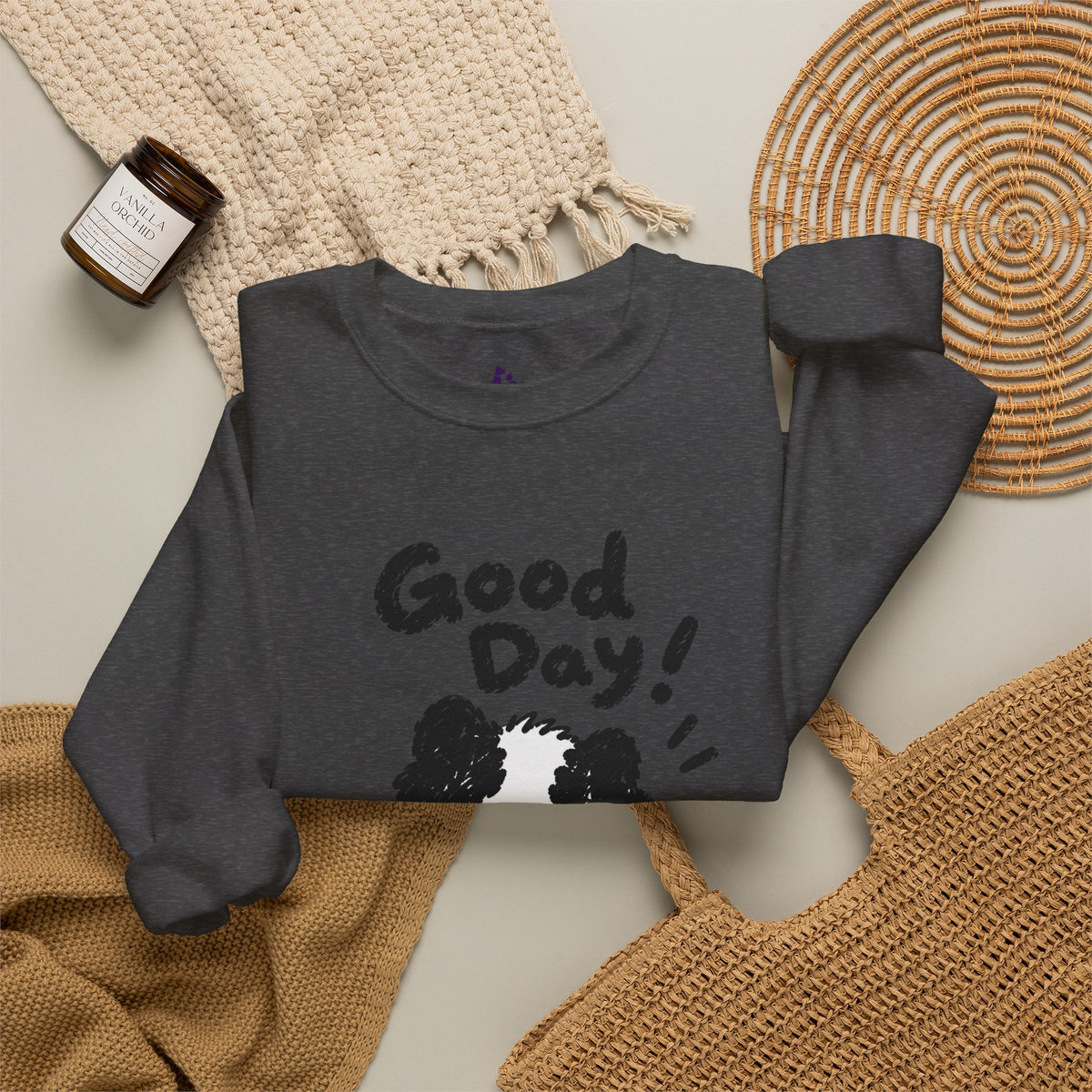 Personalisiertes Haustier-Sweatshirt „Good Day“ – Foto & Name