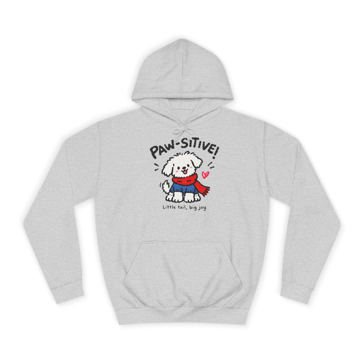 Paw-sitive Puppy Hoodie – "Stay Happy" Cute Dog Graphic Hoodie