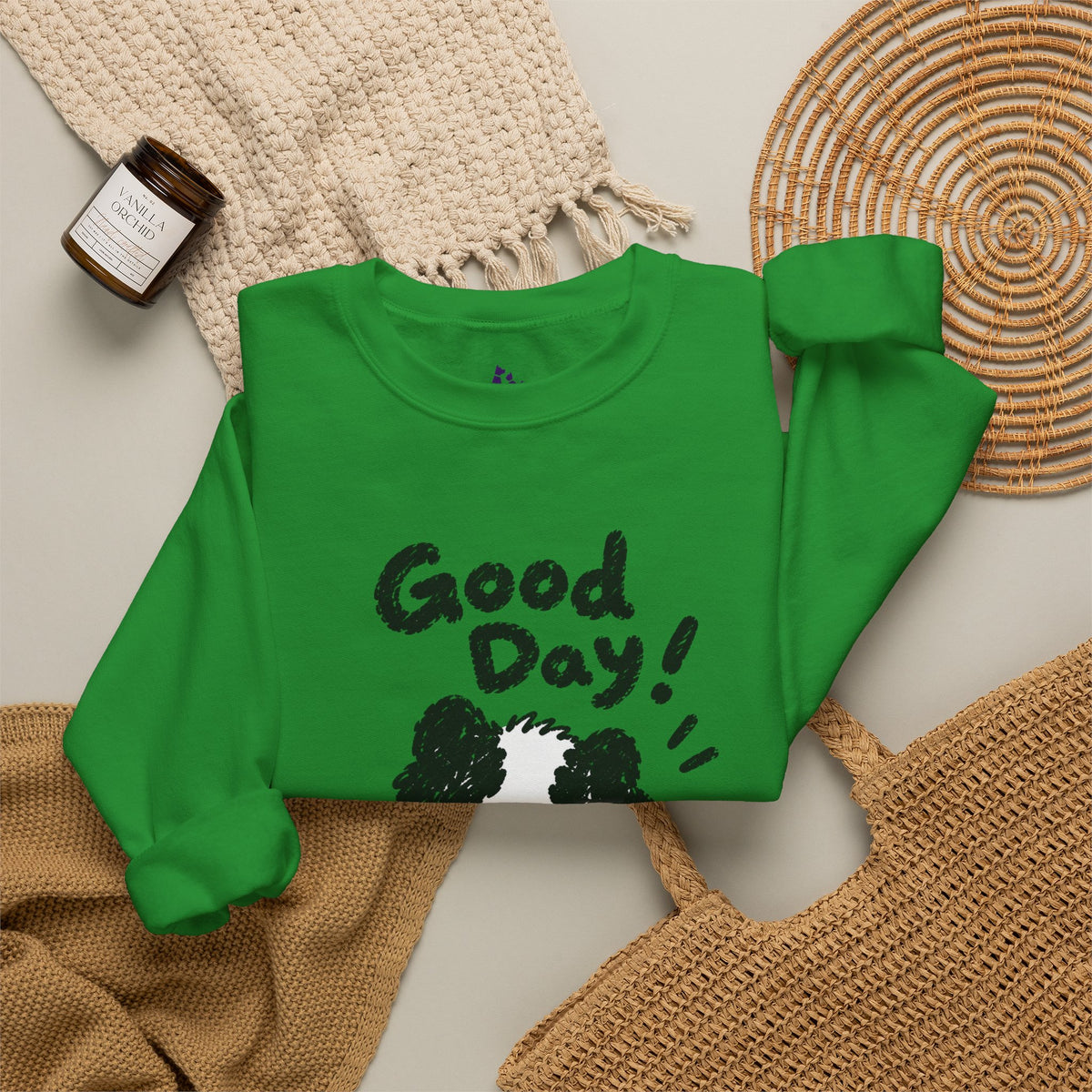 Personalisiertes Haustier-Sweatshirt „Good Day“ – Foto & Name