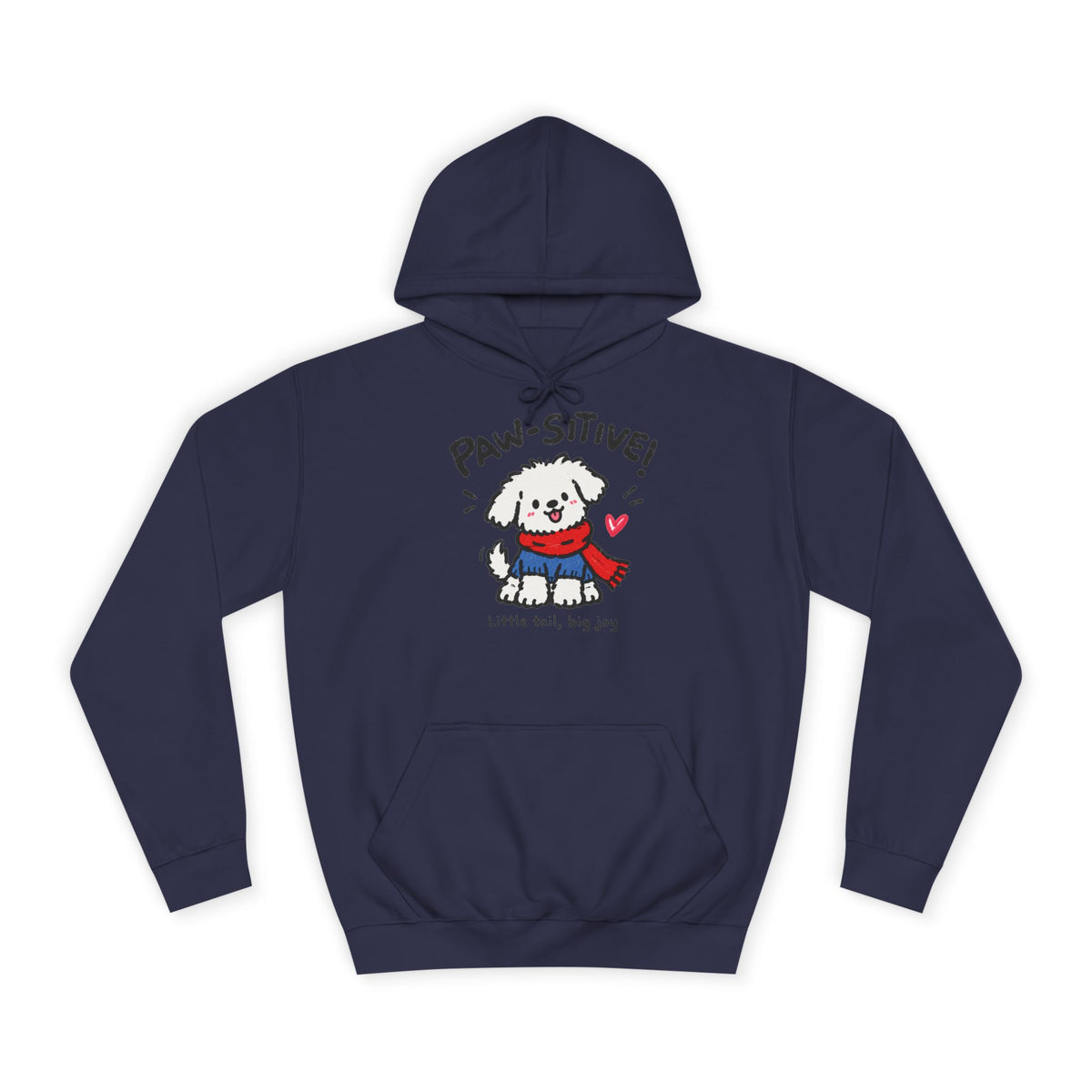 Paw-sitive Puppy Hoodie – "Stay Happy" Cute Dog Graphic Hoodie