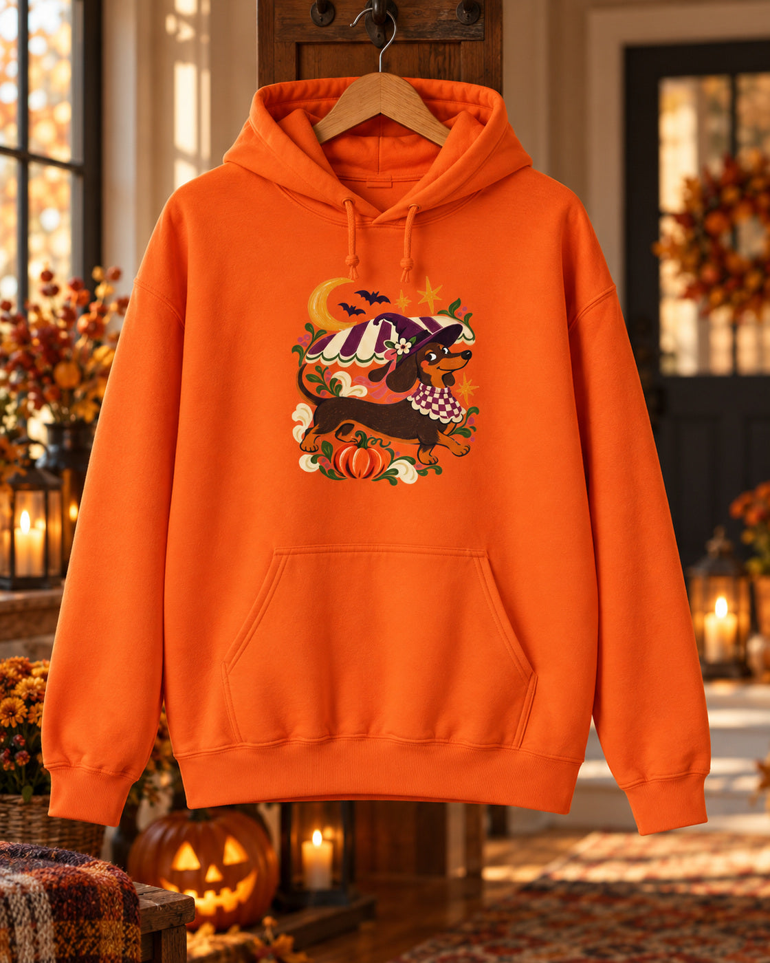 Mondlicht-Dackel Hoodie – Kuscheliger Halloween-Begleiter
