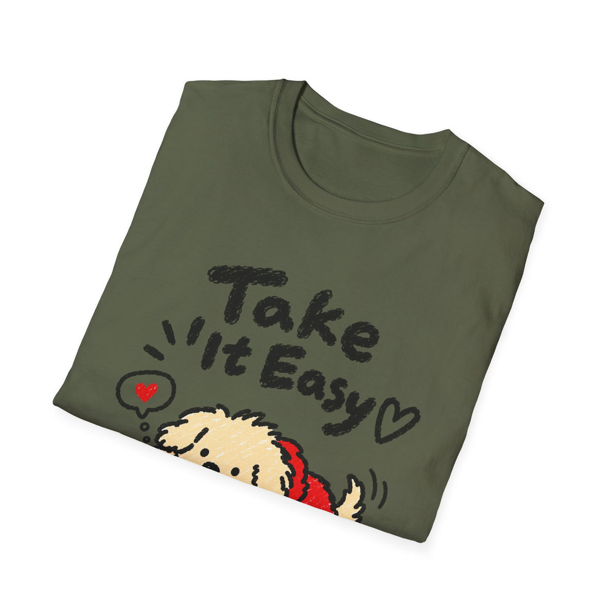 Personalisiertes Haustier-T-Shirt „Take It Easy“ – Foto & Name
