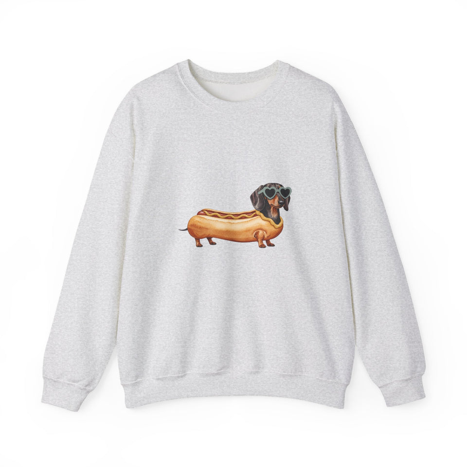 Hotdog-Dackel Sweatshirt – Verspieltes Würstchenhund-Motiv