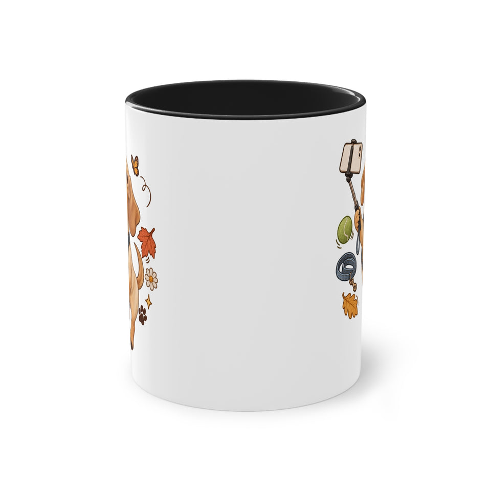 Selfie-Dackel Tasse – Fröhlicher Zweifarben-Becher