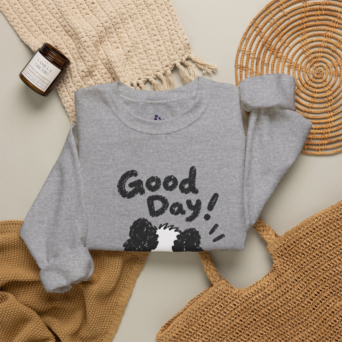 Personalisiertes Haustier-Sweatshirt „Good Day“ – Foto & Name