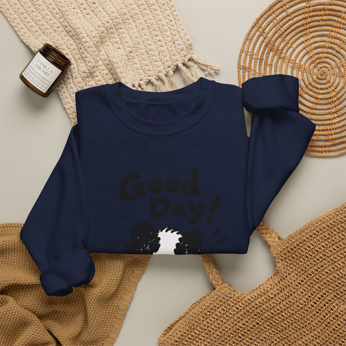 Personalisiertes Haustier-Sweatshirt „Good Day“ – Foto & Name