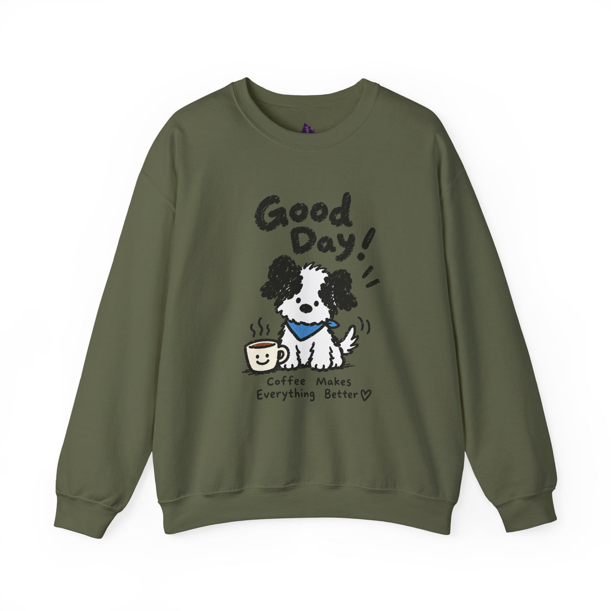 Personalisiertes Haustier-Sweatshirt „Good Day“ – Foto & Name