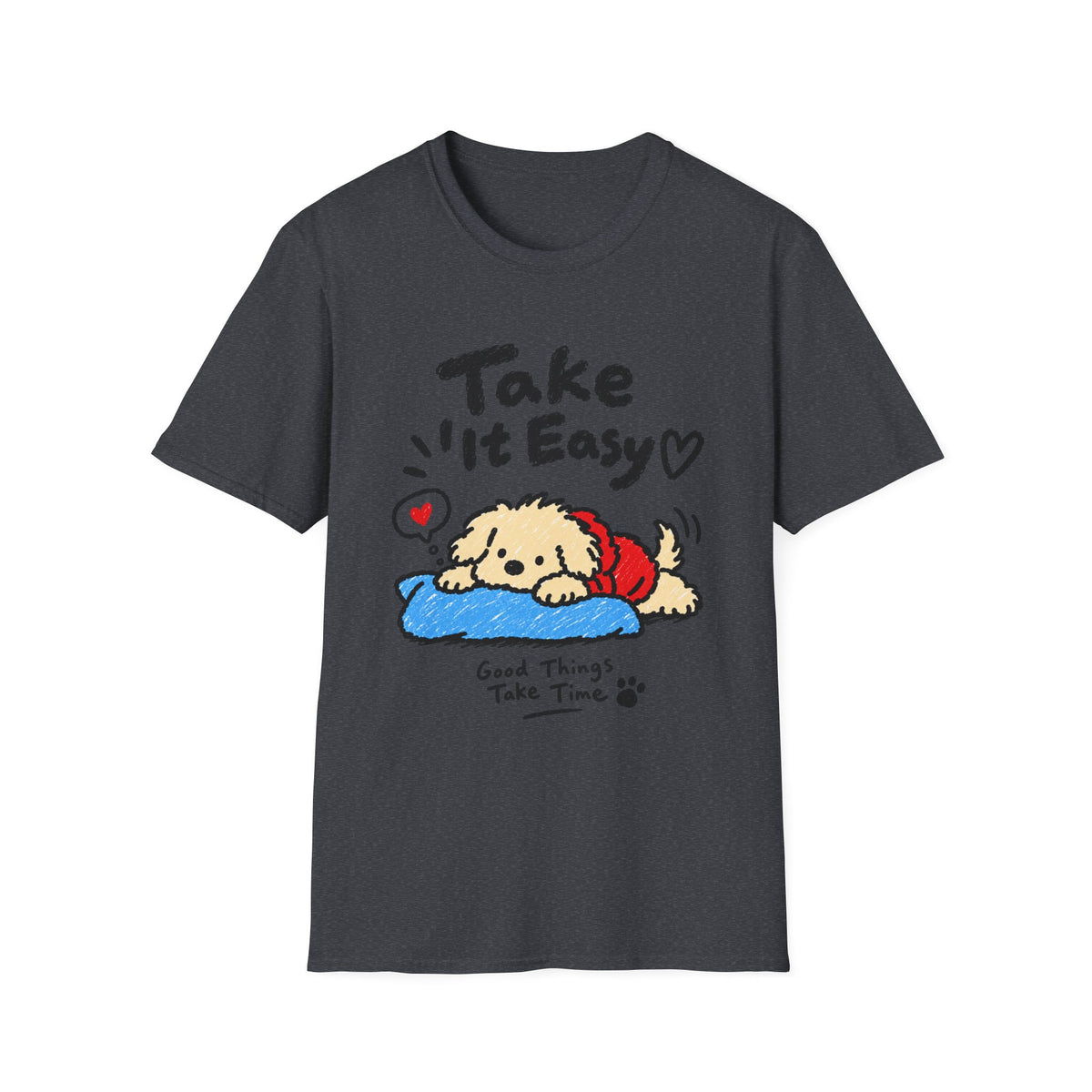 Personalisiertes Haustier-T-Shirt „Take It Easy“ – Foto & Name