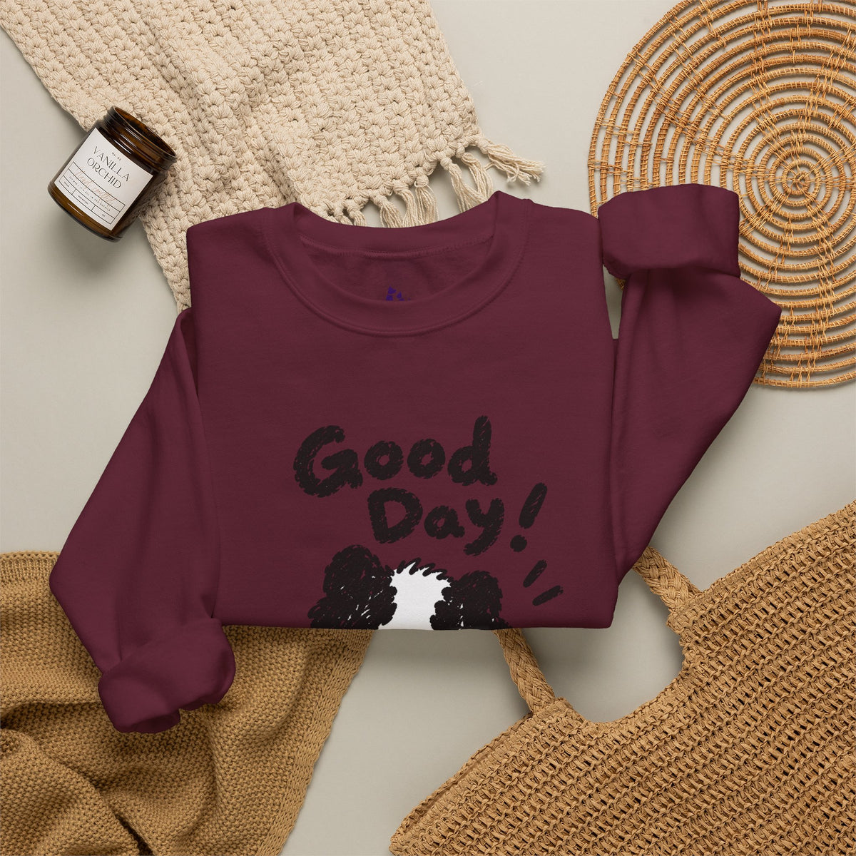 Personalisiertes Haustier-Sweatshirt „Good Day“ – Foto & Name