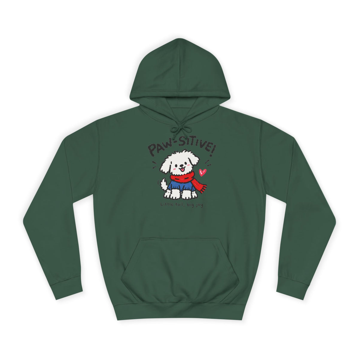 Paw-sitive Puppy Hoodie – "Stay Happy" Cute Dog Graphic Hoodie
