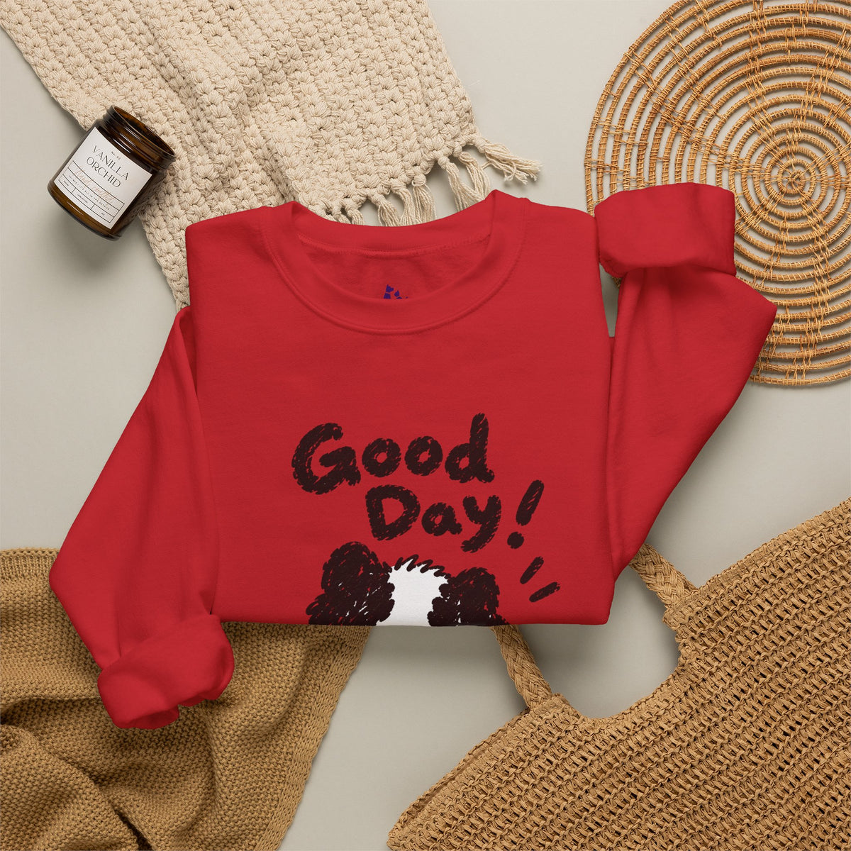 Personalisiertes Haustier-Sweatshirt „Good Day“ – Foto & Name