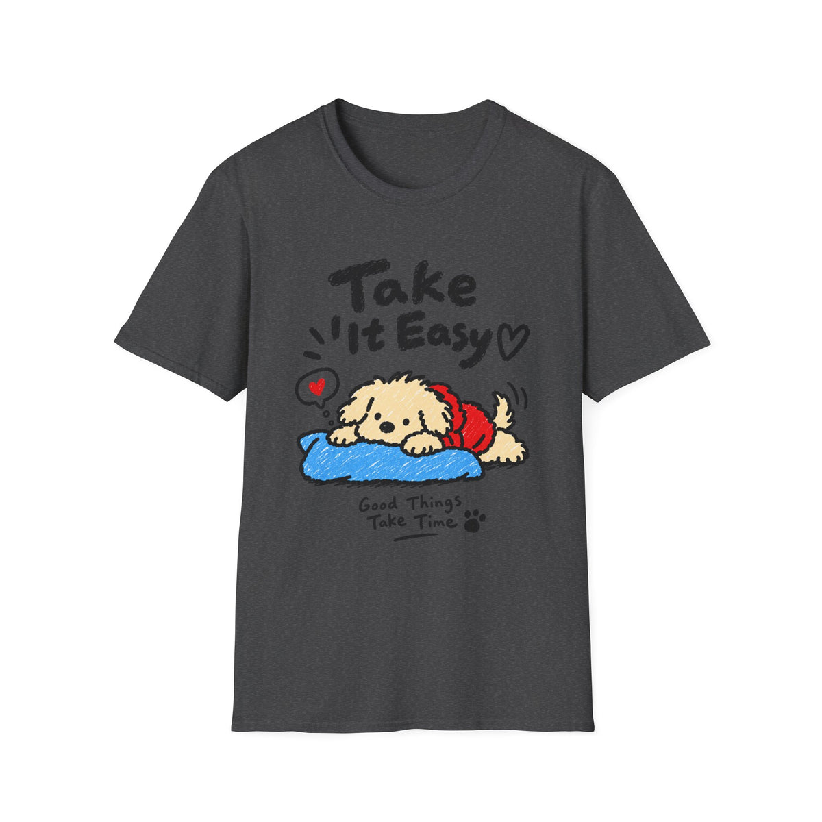 Personalisiertes Haustier-T-Shirt „Take It Easy“ – Foto & Name