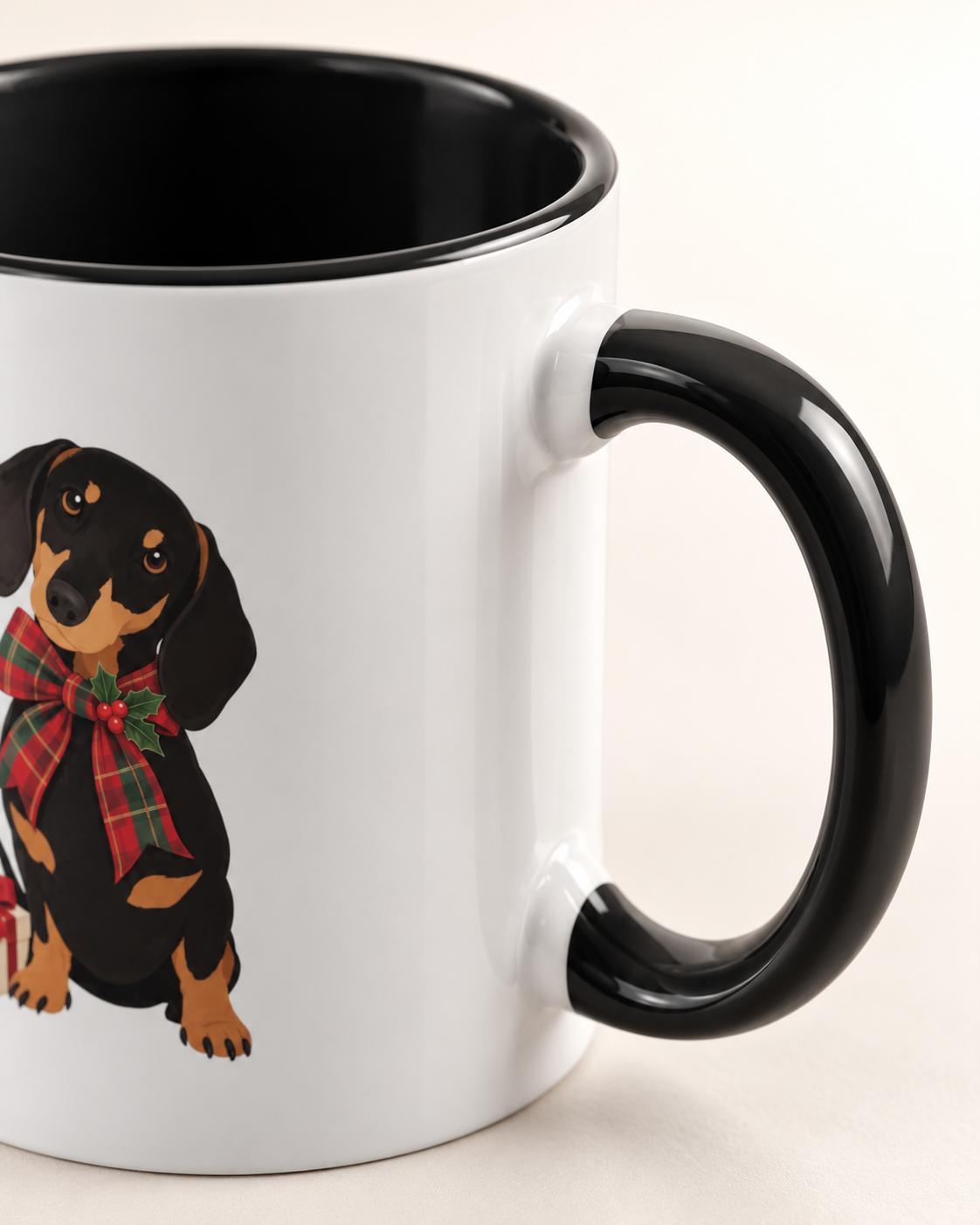 Dackel-Kaffeetasse – Verspielter Zweifarben-Becher, 11 oz