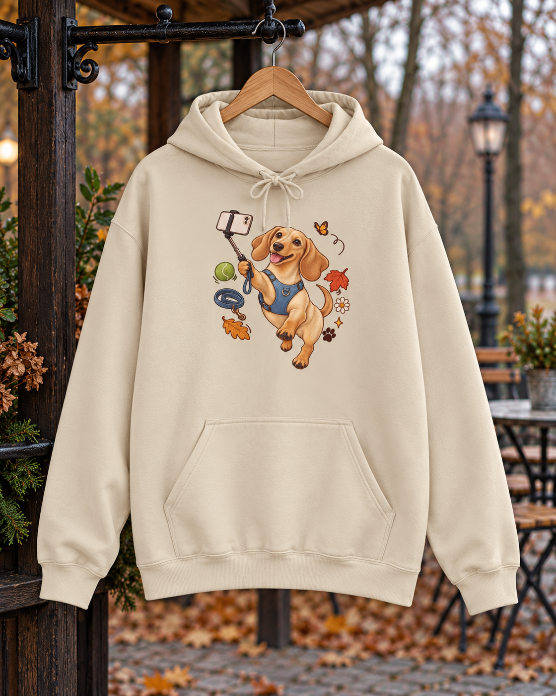 Selfie-Dackel Hoodie – Kuscheliger Alltagsbegleiter