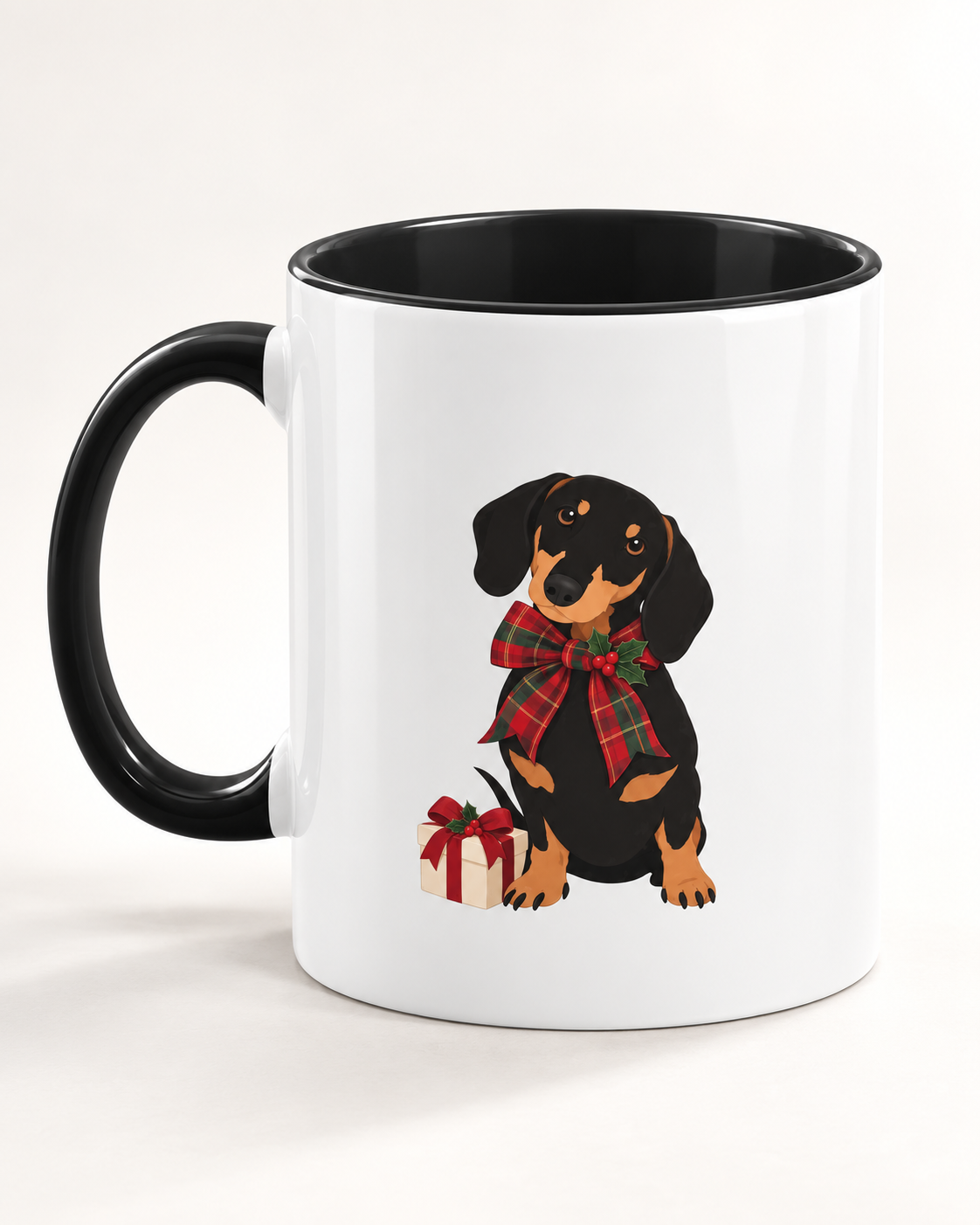Dackel-Kaffeetasse – Verspielter Zweifarben-Becher, 11 oz