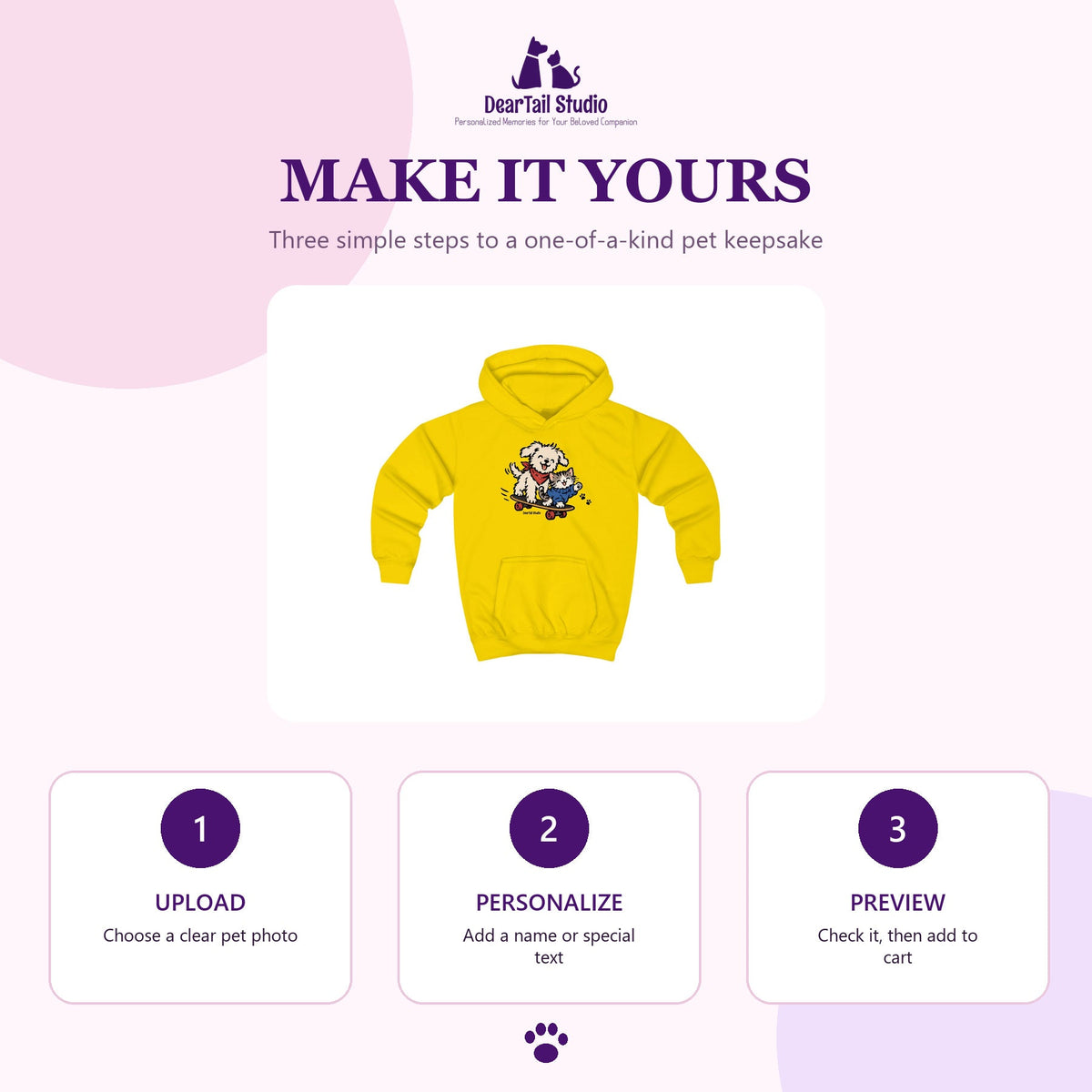 How to personalise a kids pet hoodie