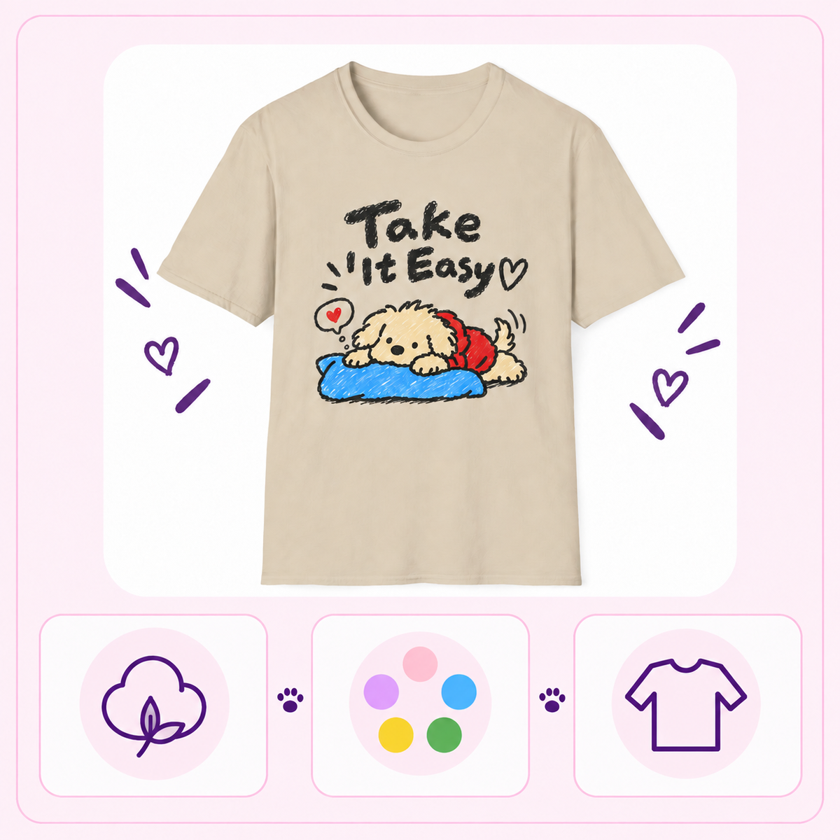 Personalisiertes Haustier-T-Shirt – Material und Farben